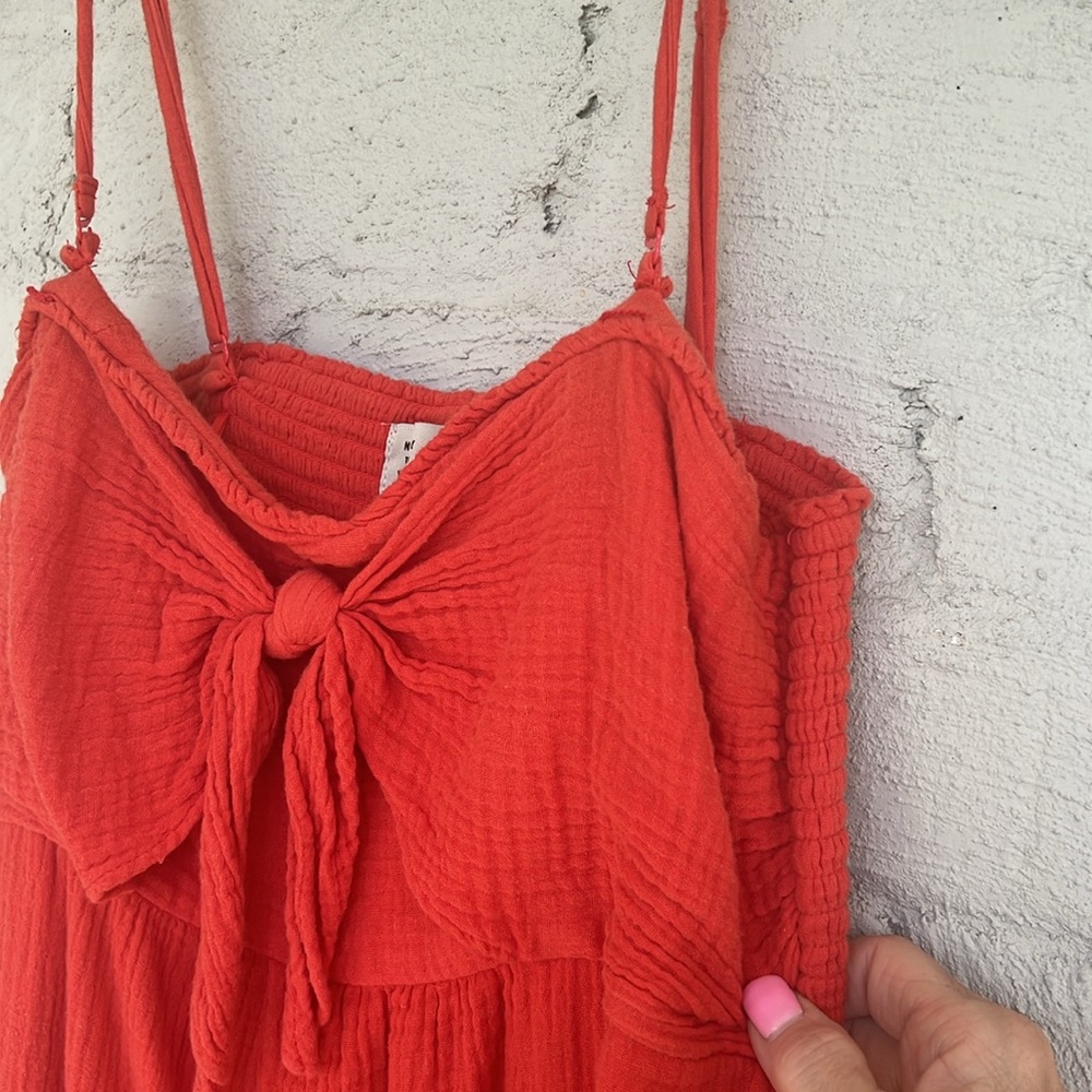 Anthropologie Saturday Sunday Isabel Coral Red Jumpsuit Size XS - Picture 6 of 16